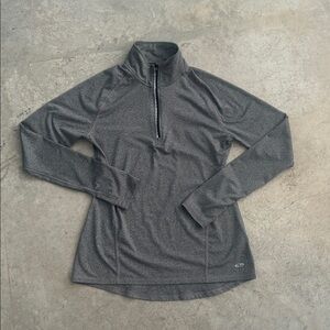 Gray Quarter-Zip Pullover